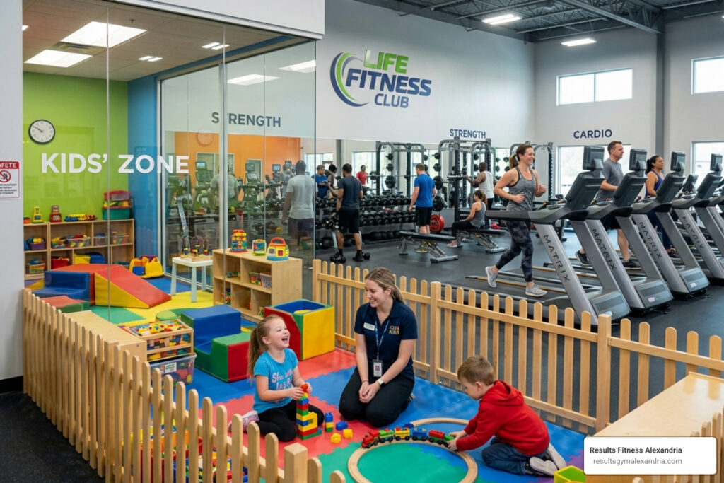 fitness gym with childcare