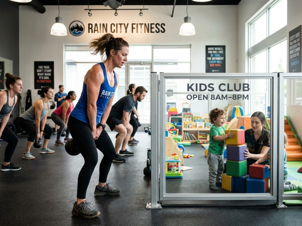 HIIT classes with childcare